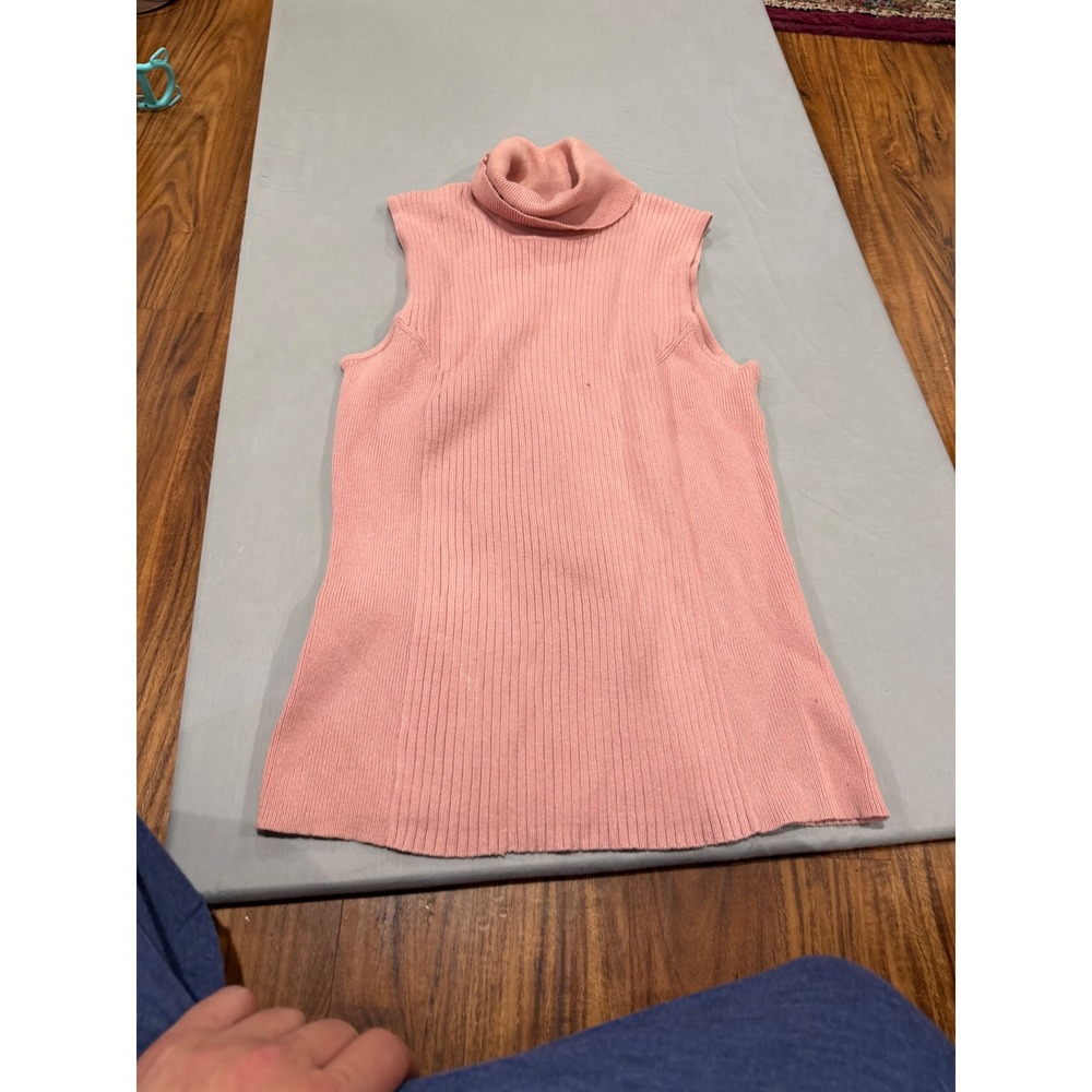 Preppy Women Axcess Sleeveless Turtleneck Sweater L Pink